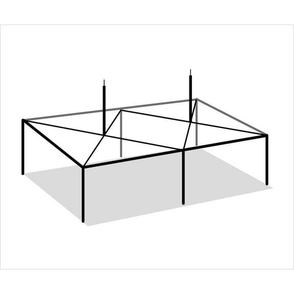 TentandTable 20' x 40' High Peak Outdoor Party Canopy Tent FRAME ONLY, White Waterproof
