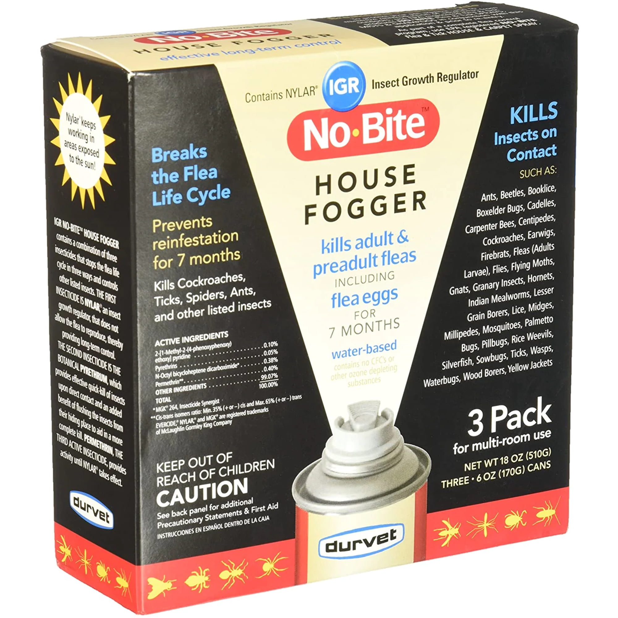 NO BITE IGR HOUSE FOGGER 3PK
