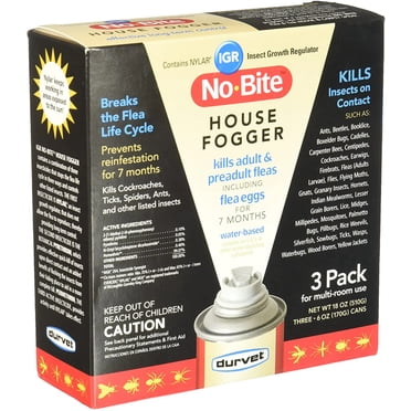 Precor Plus IGR Fogger 6-Pack – 3 Oz Each – Kills Fleas, Ticks & Hatching Eggs – Home Indoor Use, 7 Month Prevention