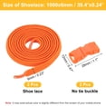 thumbnail image 2 of Uxcell 2 juegos de cordones elásticos sin atar, cordones planos sin nudos, cuerdas elásticas para zapatos para adultos, zapatillas, naranja, 2 of 6