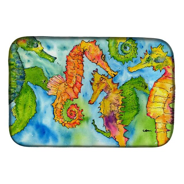 Carolines Treasures 8546DDM Seahorse Dish Drying Mat