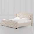 thumbnail image 3 of Fontana Wingback Upholstered Platform Bed Frame King Sky Neutral Beige Polyester, 3 of 8