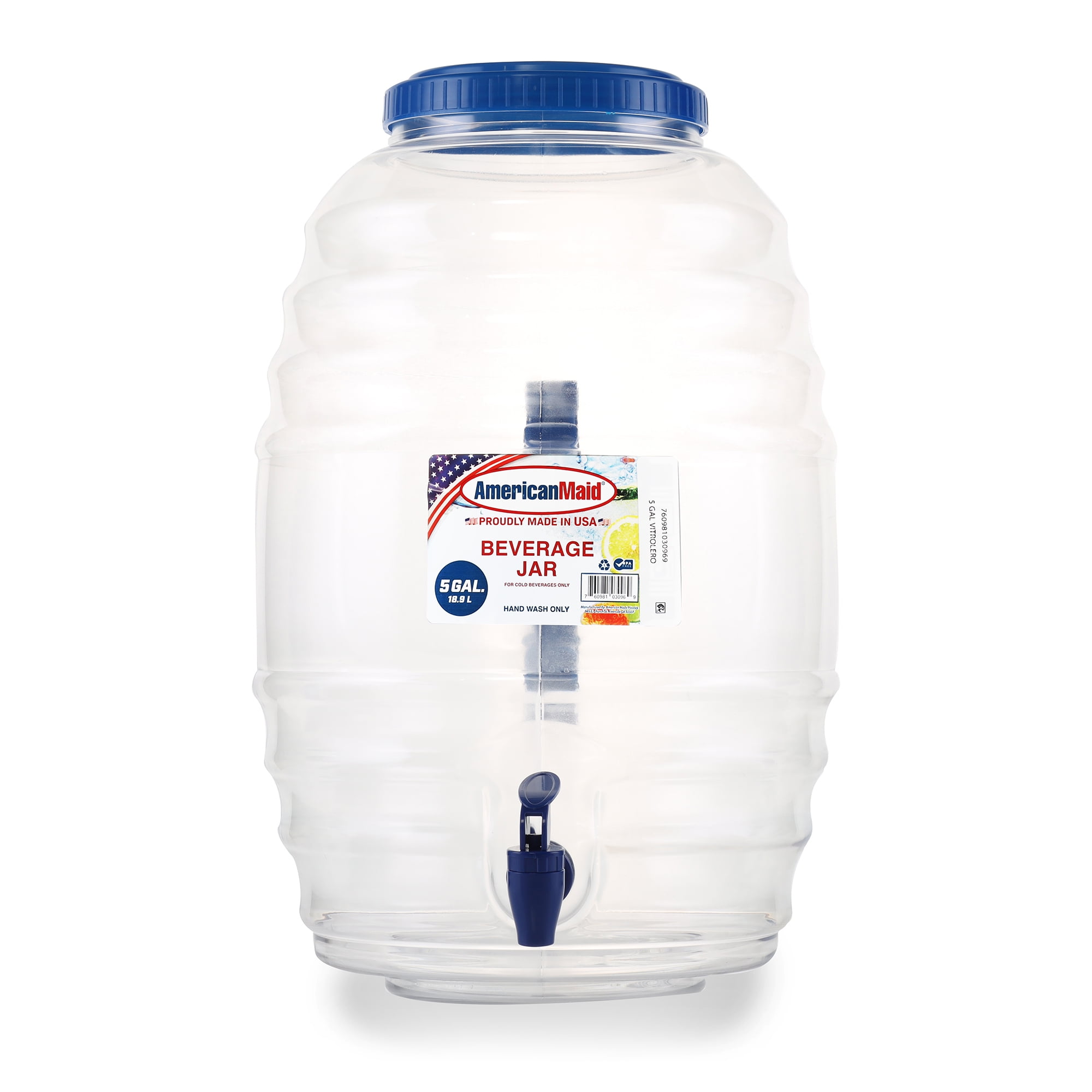 American Maid 5 Gallon Vitrolero White Beverage Dispenser