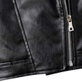 thumbnail image 7 of Atogsazn Kids Boys Zip Up Leather Jacket Casual Long Sleeve Moto Coat Biker Lightweight Tops Fall Clothes Black 5-6 Years Fashion, 7 of 7