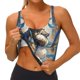 thumbnail image 3 of Balery Exotic Blue Cat Sujetadores deportivos con espalda cruzada para mujer, acolchados, sin costuras, de alto impacto, ideales para yoga, gimnasio, entrenamiento y fitness.-XX-Large, 3 of 8
