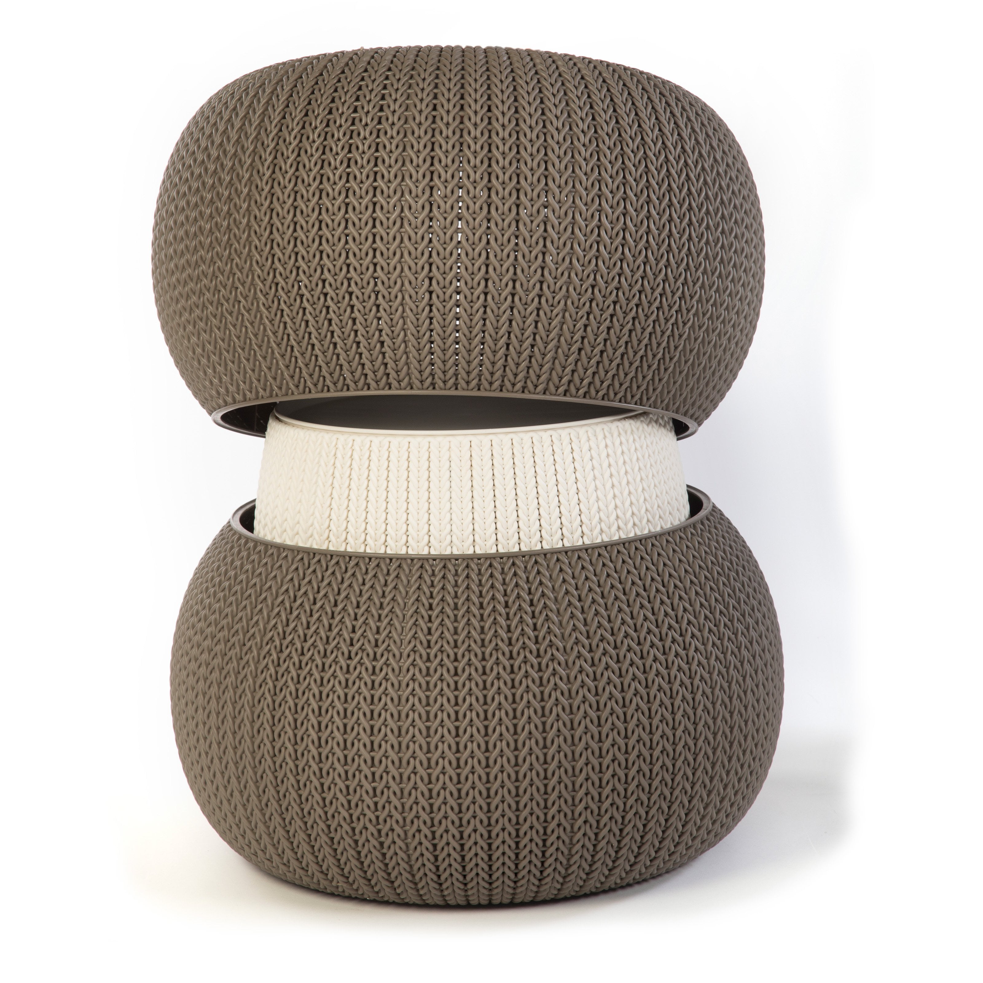 Keter urban knit pouf ottoman set hotsell