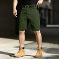 thumbnail image 5 of Fabrcox M-6XL Men Cargo Short Big and Tall Mens Shorts Athletic Sports Workout Gym Bermuda Shorts Men with Zipper Pockets No Belt Green 6XL, 5 of 5