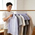 thumbnail image 4 of Non Slip Wide Shoulder Clothes Hangers, Thick Plastic Garment Organizer With Mark Free Grip Design, Sturdy Wardrobe Hangers for Shirts Coats Sweaters Dresses Wet and Dry Clothing Storage, 4 of 6