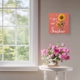 thumbnail image 4 of Framed Canvas Wall Art for Living Room You Are My Sunshine Wall Decor, Bee Heart Floral Pink Aesthetic Paintings for Bedroom Office Kitchen Bathroom, Ready to Hang Artwork Wall Pictures 8x8 Inch, 4 of 9