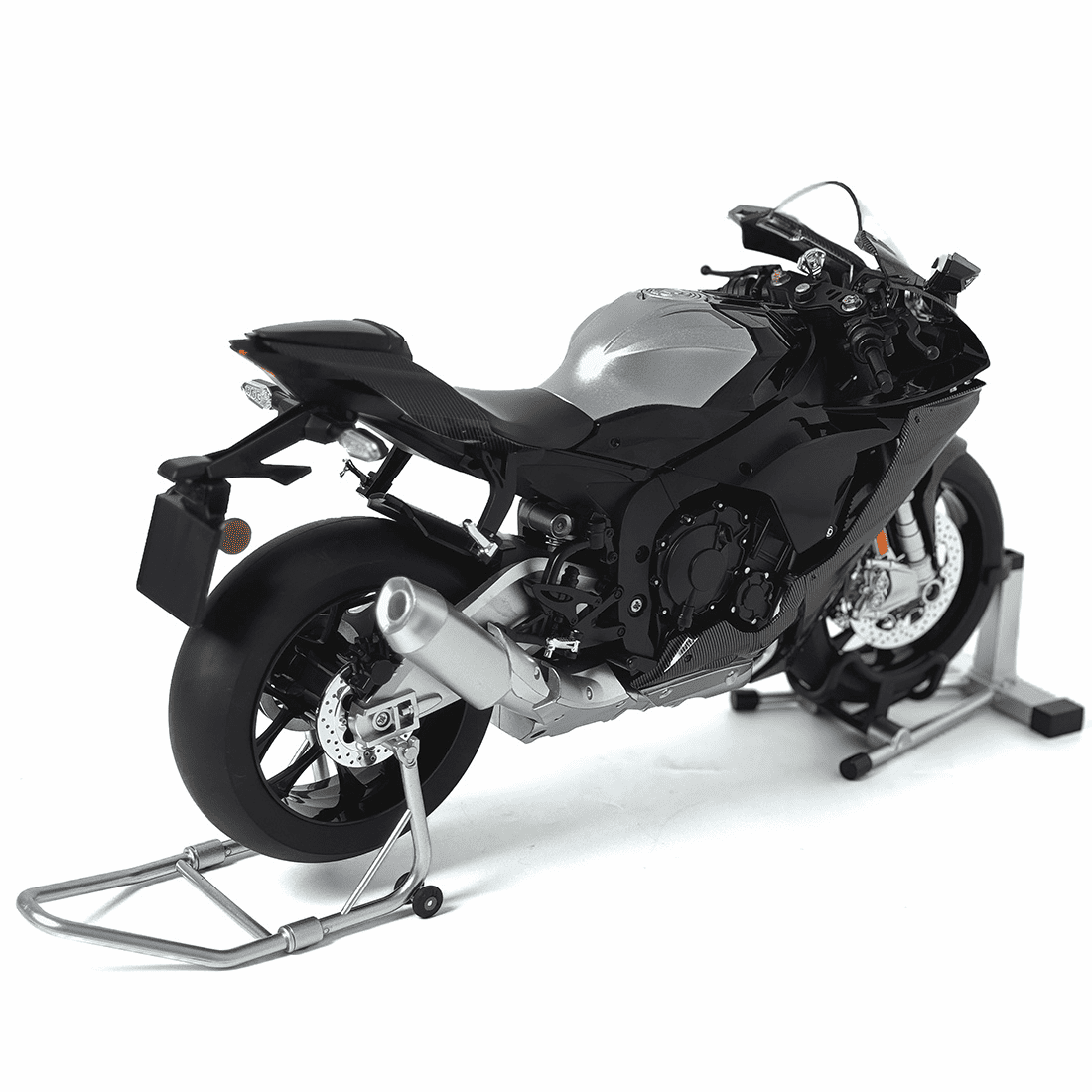 1/6 Scale R1M Alloy Dynamic RC Motorcycle Model, Realistic Simulation Sports RC Dirt Bike with Ignition Sound, Exhaust Smoke Effects & Light-Up Functions for Enthusiasts