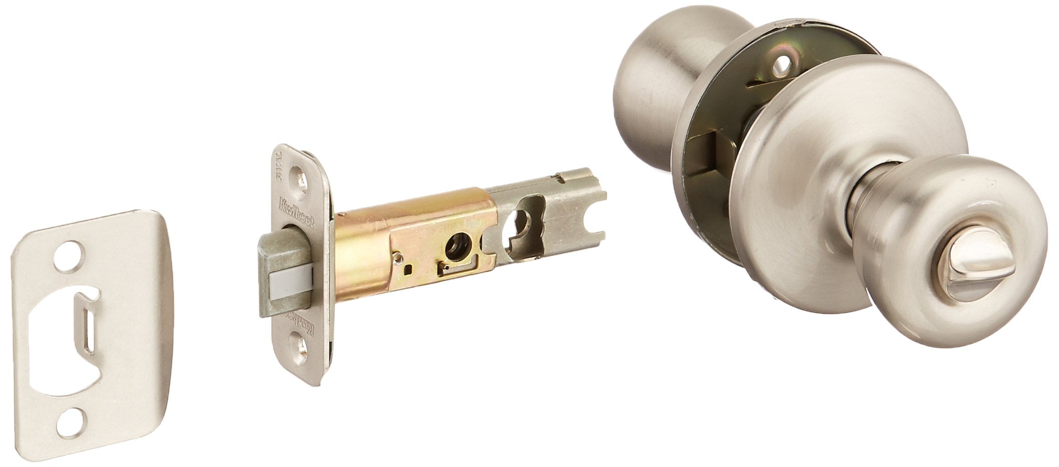 Kwikset Tylo Satin Nickel Steel Privacy Knob 3 Right or Left Handed