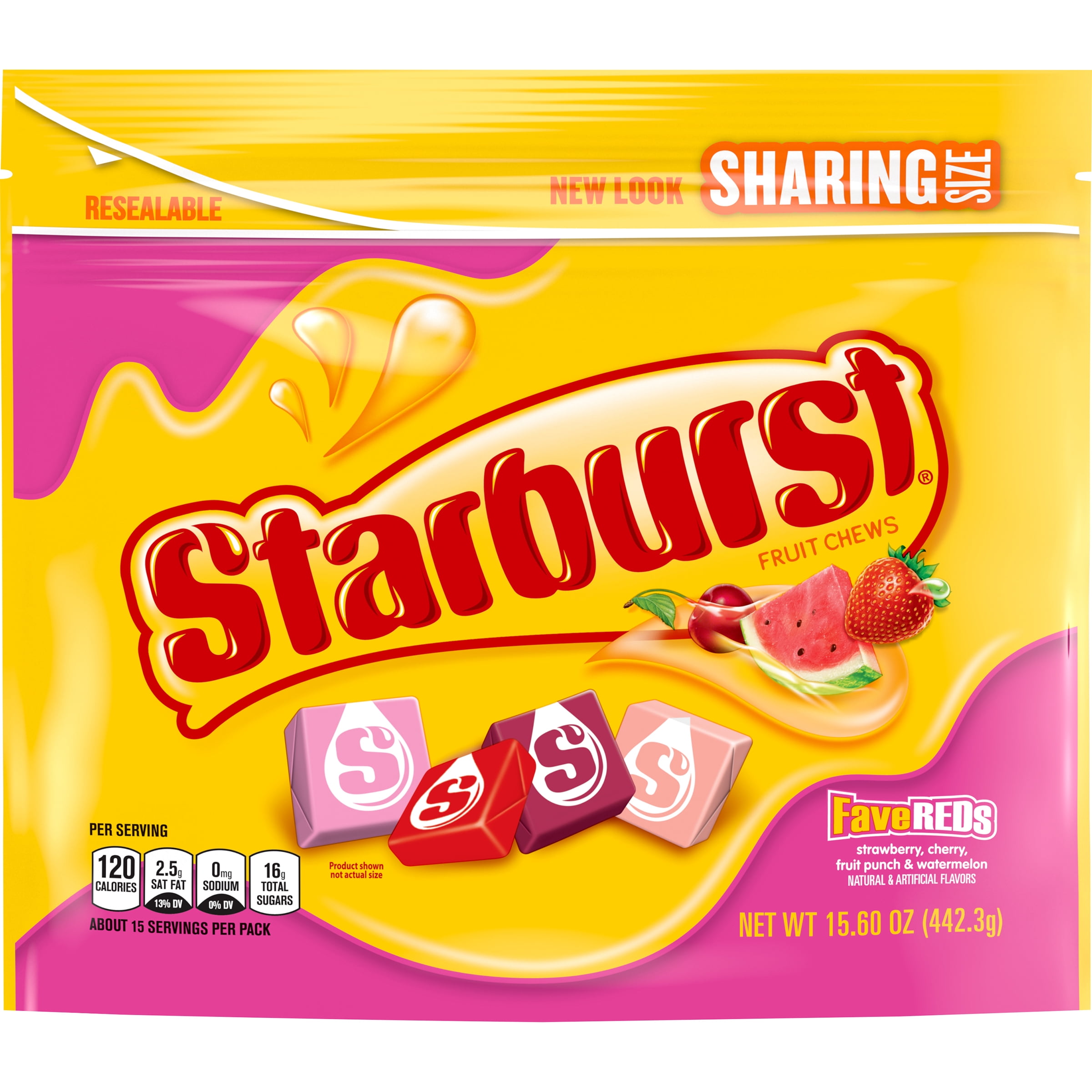 STARBURST FaveREDS Fruit Chews Candy, 15.6Ounce Sharing Size