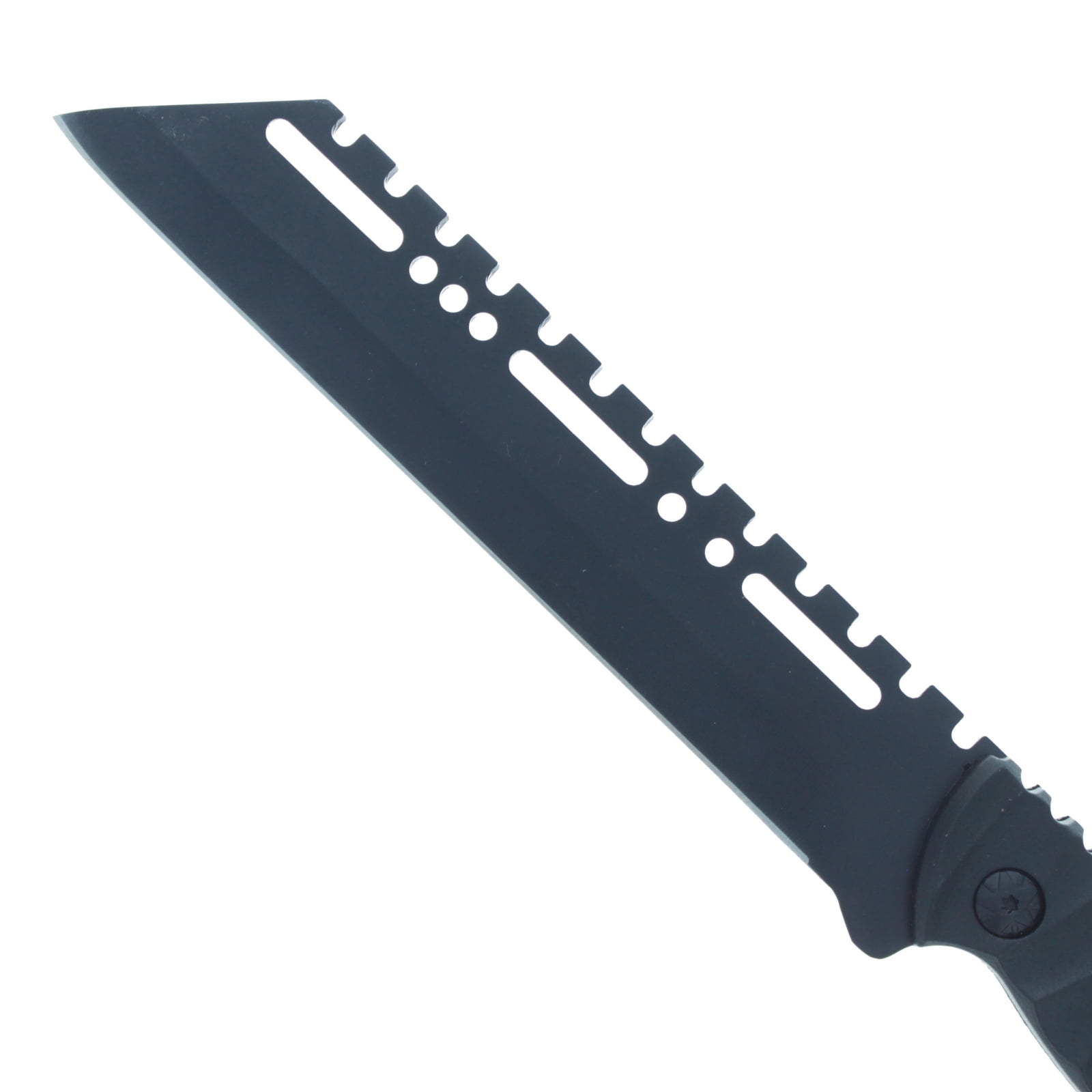 ASR Outdoor Full Tang Hunting Knife ABS Handle Fixed Blade Matte Black Design