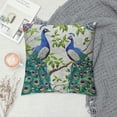 thumbnail image 2 of GOSMITH Satin Pillowcase for Hair and Skin Tropical Valentine Animal Peacock Palm Slip Cooling Throw Pillow Cover Bedside Cases with Envelope Closure, 2 of 5