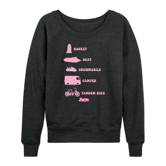 Barbie the Movie - Barbie Vehicles - Women's Lightweight French Terry Long Sleeve Shirt