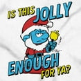 thumbnail image 2 of Grumpy Smurf Jolly Enough Xmas Santa Unisex Plus Size Hoodie Brisco Brands 3X, 2 of 5