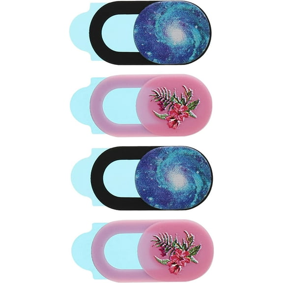 Web Cam 4pcs Webcam Covers Flower and Webcam Blocking Covers Covers for Computer Tablet Phone, Your Privacy Computer Camera