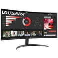 thumbnail image 5 of LG 34" Curved UltraWide WQHD 1440p HDR 10 100Hz Monitor, Black, 34WR50QK-B, 5 of 10