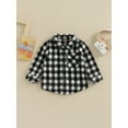 thumbnail image 3 of Toddler Boys Spring Autumn Shirt Long Sleeve Turn Down Collar Button Down Plaid Tops, 1-5T, 3 of 10