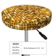 thumbnail image 2 of Bright Shiny Golden Round Bar Stool Seat Covers, Elastic Round Chair Cover Stool Seat Slipcover Bar Stool Cushions Round Pad for 12-14 inch, 2 of 5