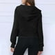 thumbnail image 5 of ICHUANYI Clearance Women Half Zip Cropped Hoodies Fleece Quarter Zip Up Pullover Sweatshirts Winter Clothes 2023 Outfits Sweater Coat(Black, L) ICHUANYI WER2023081005914, 5 of 5
