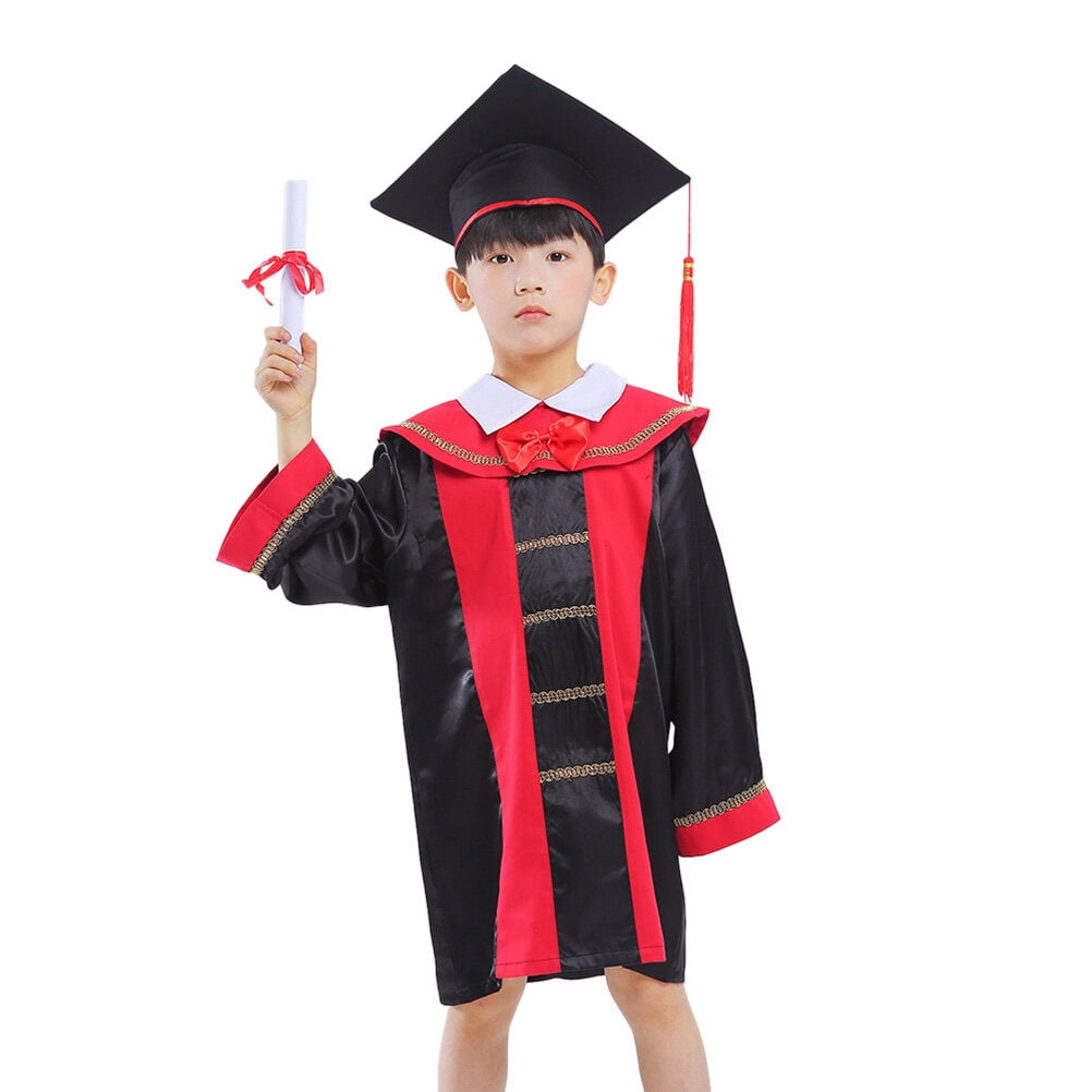 Kids Graduation Gown and Doctoral Sets School Uniforms Graduation