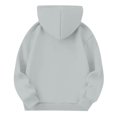 thumbnail image 3 of YOUYEDIAN Girls Bow Print Hoodies Long Sleeve Sweatshirts Causal Drawstring Pullover 2026 New Hoodie Gray 6-7 Years, 3 of 4