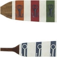 thumbnail image 4 of DecMode 32", 24"W Multi Colored Wood 12 Hangers Paddle Wall Hook with Stripe Patterns, 2-Pieces, 4 of 6