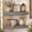 Set of 2 (Grey), variant on 3-Piece Rustic Farmhouse Whitewashed Floating Corner Wall Shelves for Storage and Display - Set of 3, White