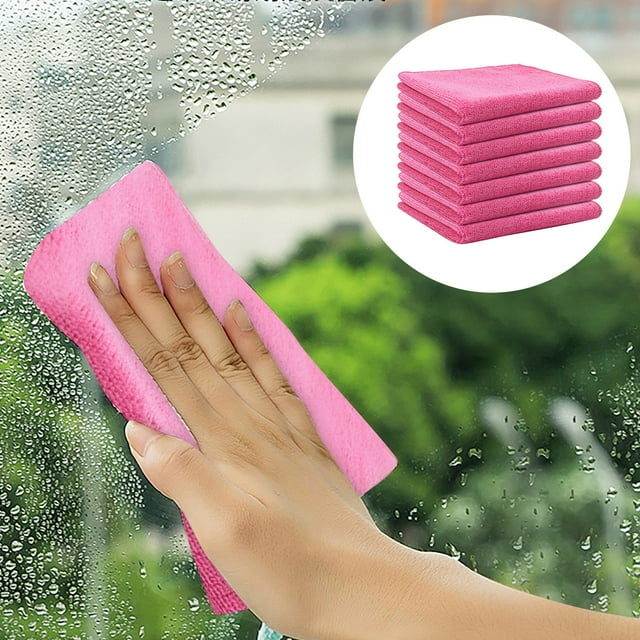 Clearance Sales Today Deals Prime! Dusknt Microfiber Cleaning Cloth 5 of Cleaning Cloth Each Package of Ultra Hygroscopic Cleaning Towel 5 Color Combination Soft and Absorbent