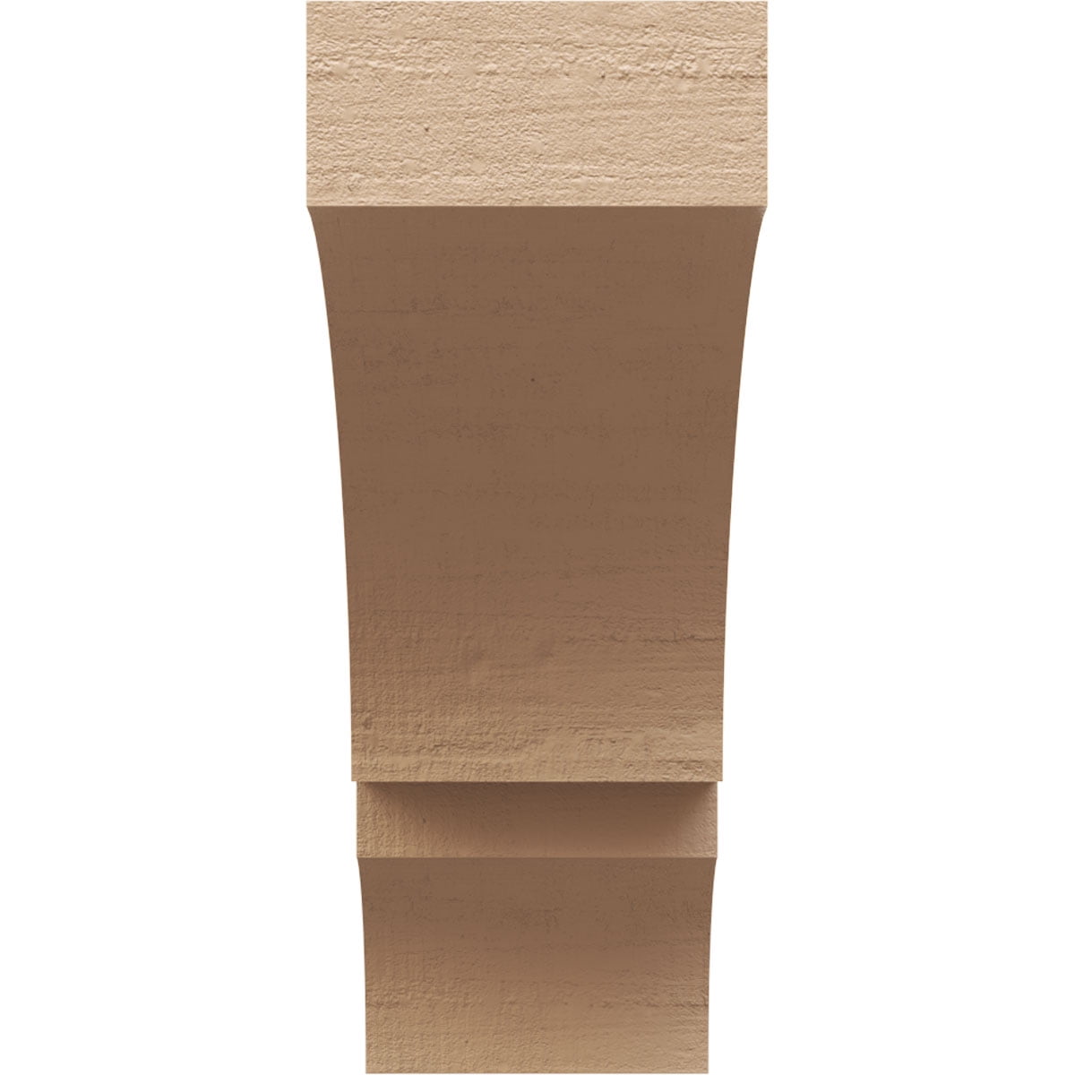 Ekena Millwork 3"W x 8"D x 8"H Balboa Rough Cedar Woodgrain TimberThane Knee Brace, Primed