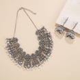 thumbnail image 3 of Indian Bollywood Traditional Jhumka Jewellery Set for Women Large Big Tassel Beaded Kundan Ethnic Wedding Wear Party Festival Choker Necklace Earrings Maang Tikka Traditional Fashion Antique Jewelry, 3 of 6
