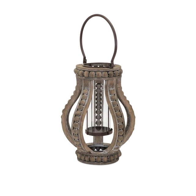 IMAX Corporation Akiko Small Wooden Lantern in Brown