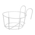 thumbnail image 4 of DOLITY Flower Pot Holder Basket Fence Shelf Container Railing Planters Iron Art Hanging White 15cm, 4 of 9