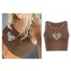 thumbnail image 1 of 2023 Vintage marrón Halter camisola ahueca hacia fuera Cyber Y2k Crop Top mujeres gótico Sexy estético Hada corsé tanque Camis 90s ropa Tan Jianjun unisex, 1 of 2