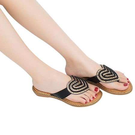 

CAICJ98 Women S Sandals Sandals For Women Dressy Low Wedge Sandals Women Comfortable Platform Shoes Sandals Black