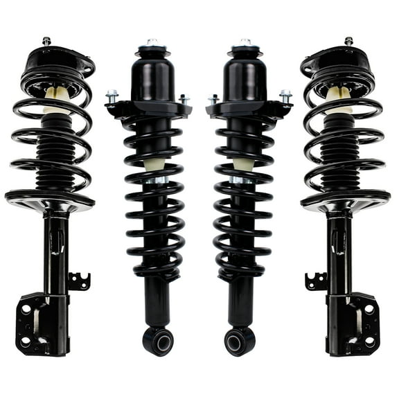 Detroit Axle - FWD Struts for 2003-2008 Toyota Matrix Pontiac Vibe Complete 4 Struts w/Coil Spring 2004 2005 2006 2007 Front Rear Replacement Ready Struts Assembly