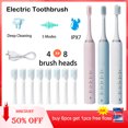 thumbnail image 2 of Cepillo de dientes eléctrico sónico para adultos, cuidado bucal, blanqueamiento, limpieza, recargable, automático, potente, temporizador, cepillo de dientes inteligente, 2 of 5