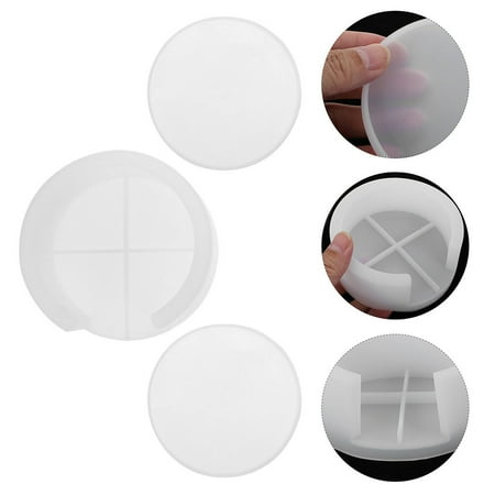 FOMIYES 1Set White Silicone Coaster Making Mold for DIY Cup Mat Handmade Craft Tool Durable and Easy to Use