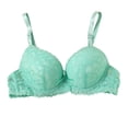 thumbnail image 3 of THDHVS Bras for Women, Mesh Lace Thin Underwire Bra Push Up Everyday Wear for Women,Push Up Bra Green 36BC, 3 of 9