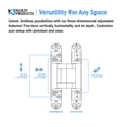 thumbnail image 2 of Nuk3y 6 Inch Concealed Door Hinges 180 Degree Swing 3 Way Adjustable, 2 of 6