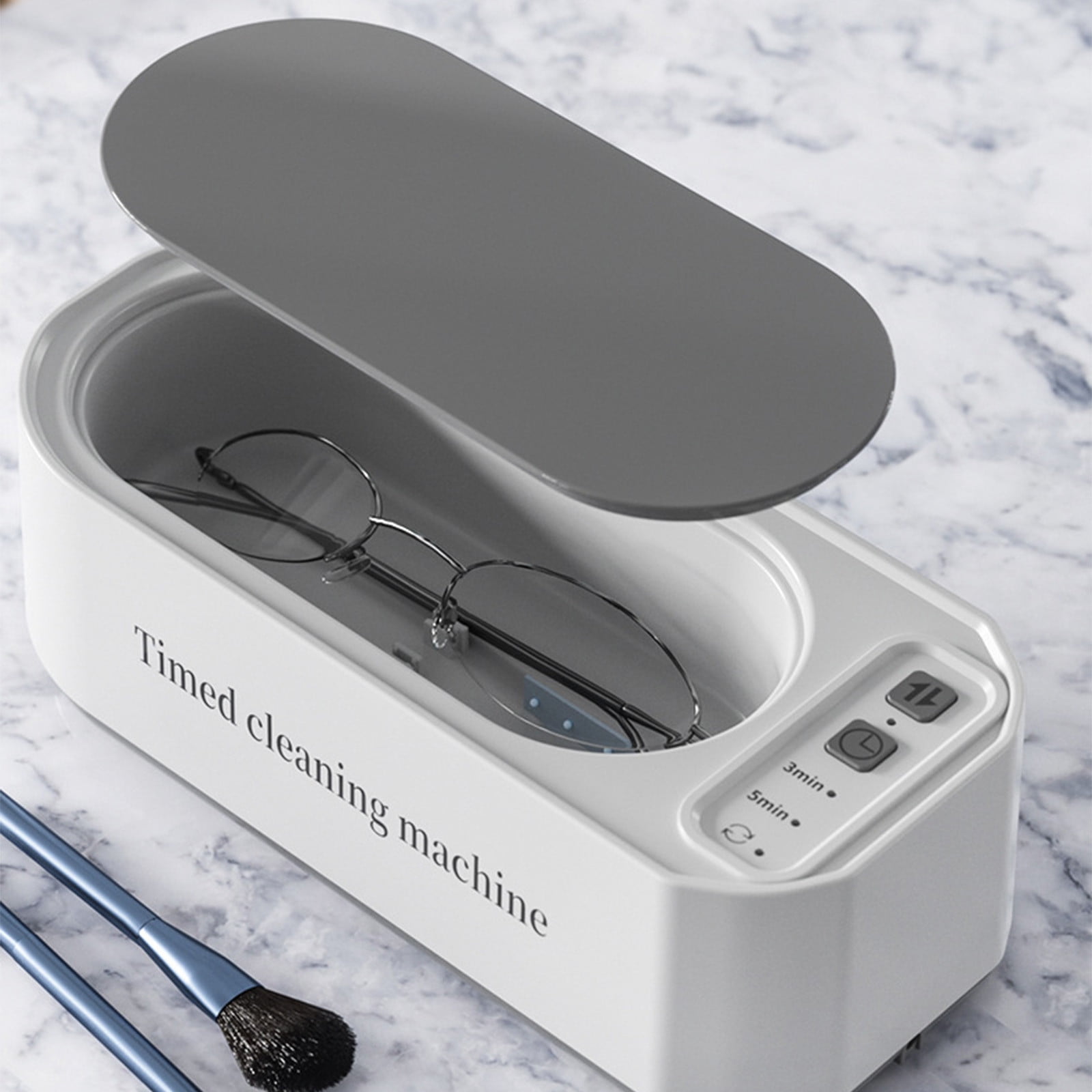 TaTaai 2Pcs Jewelry Cleaner, 3-Speed Cleaner Machine for Jewelry, Eyeglasses, Rings, Watch Strap, Dentures