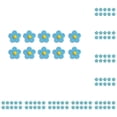 thumbnail image 2 of Injueey 10 piezas de parche de flores para planchar, reparación de chaqueta de plumón autoadhesiva para bricolaje azul Type1 NO1, 2 of 6