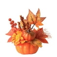 thumbnail image 2 of Ikohbadg Autumn Simulation Pumpkin Ornament for Living Room, Exquisite Fall Decorative Accent for Bedroom, Entryway, and Hallway, Handcrafted Thanksgiving Decor, 2 of 6