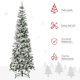thumbnail image 3 of Árbol de Navidad HOMCOM pino delgado flocado en nieve 7.5 pies, 3 of 9