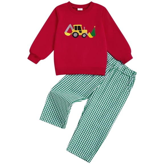 Kogui Girls Outfits Baby Girl Outfits Toddler Fall Winter Clothes Cute Long Sleeve Sweatshirt Tops Pants Set Infant 2Pcs Clothing Size 4T 5T (Red,4-5 Years)