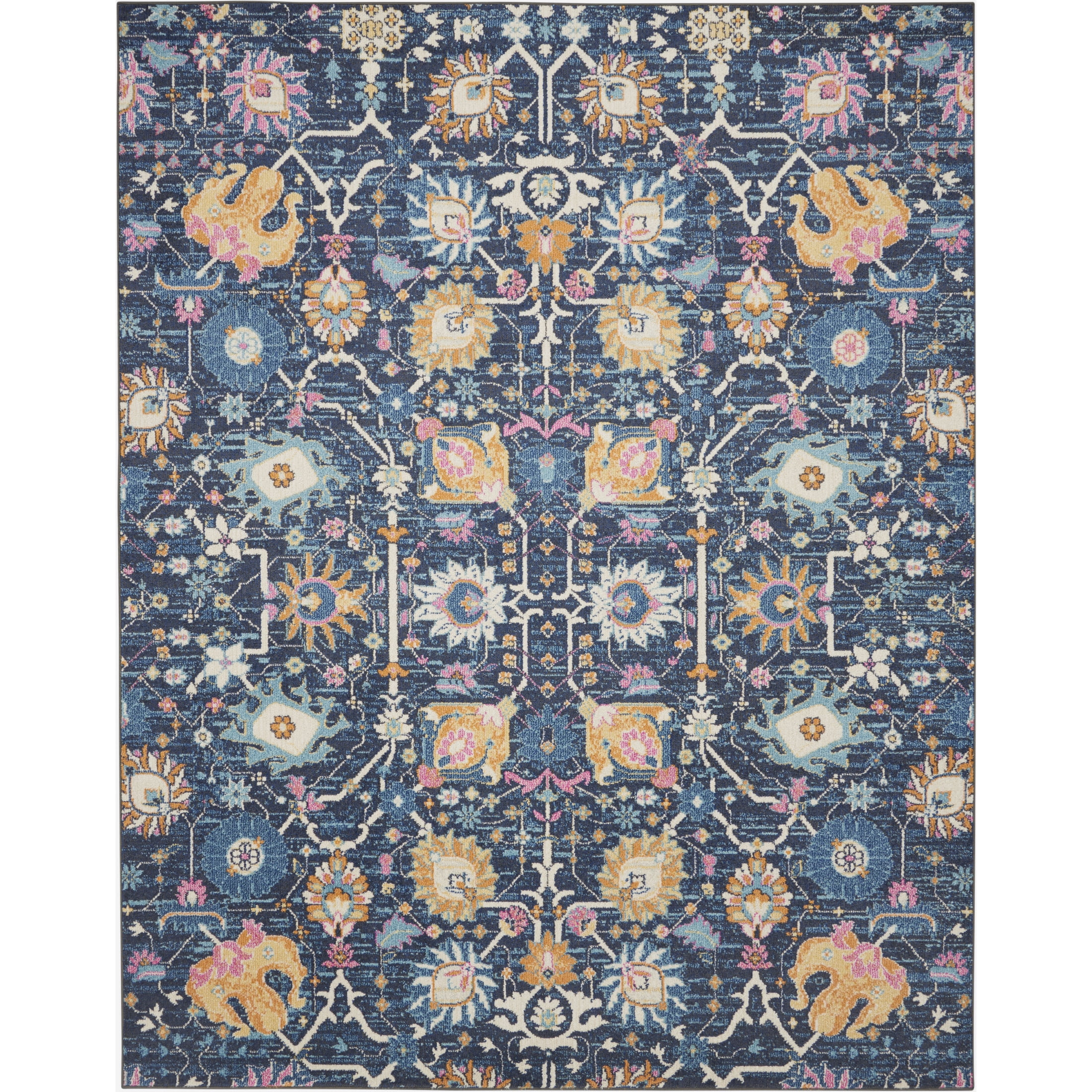 Nourison Passion Bohemian Navy 6'7" x 9'6" Area Rug, (7x10)