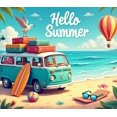 thumbnail image 4 of Colorful Design Summer Beach Banner Decorative Travel Theme Seaside Background for Vacation Party Outdoor Event Kids Celebration, 4 of 7