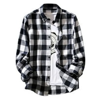 Fancifize Men's Regular Fit Shirt Long Sleeve Button Down Plaid Shacket Coat Casual Loose Business Jacket Fall Stylish Outwear