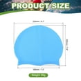 thumbnail image 2 of Uxcell Silicone Swim Cap Waterproof Swimming Hat Comfortable Non-Slip Swimming Caps for Women Men Adult Long Short Hair Light Blue, 2 of 6